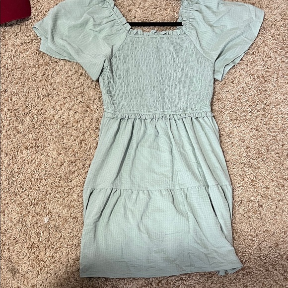 Love Riche Light Green Smocked Dress - Picture 3 of 3